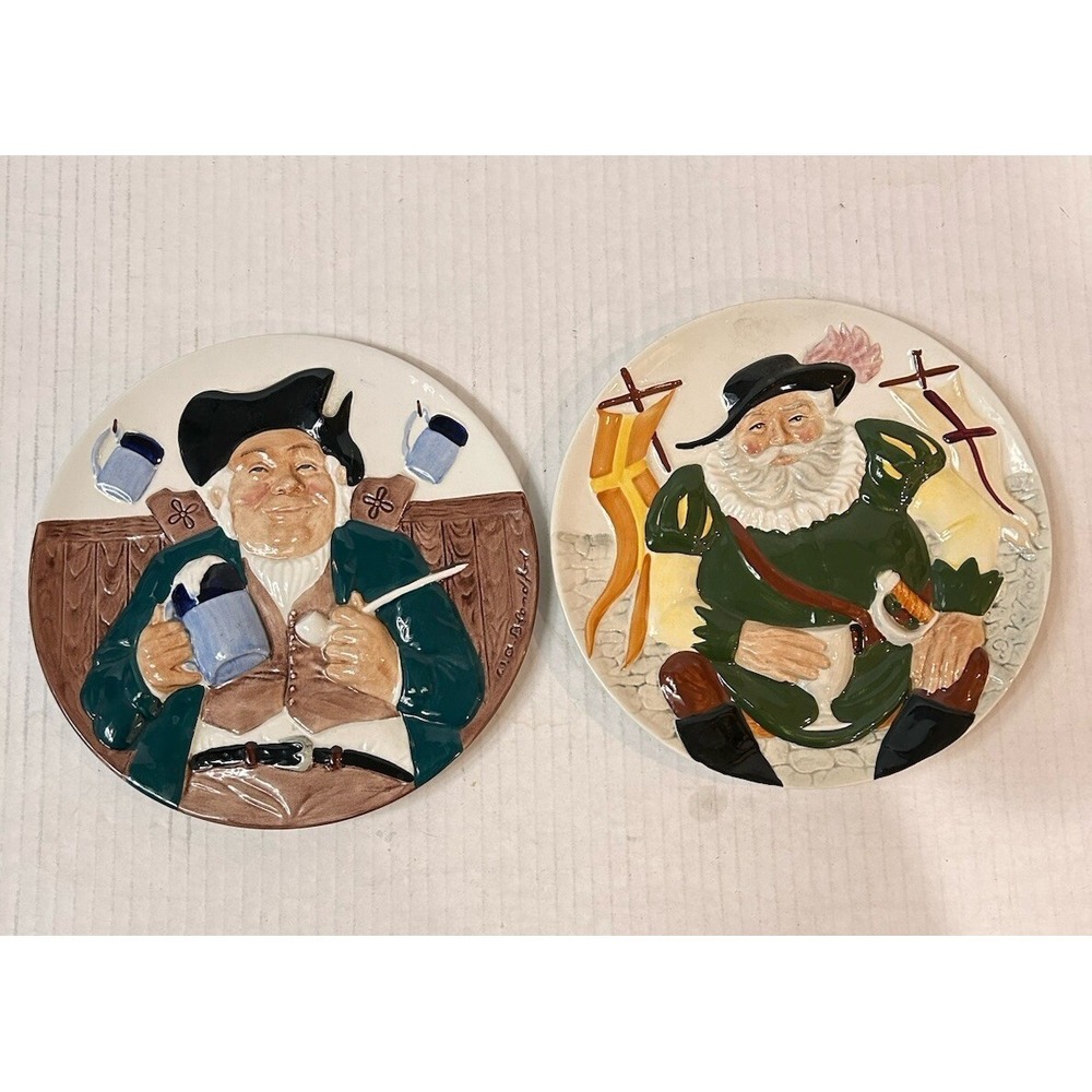 Davenport Pottery Douglas Tootle Toby Wall Plates Falstaff Gladstone Museum